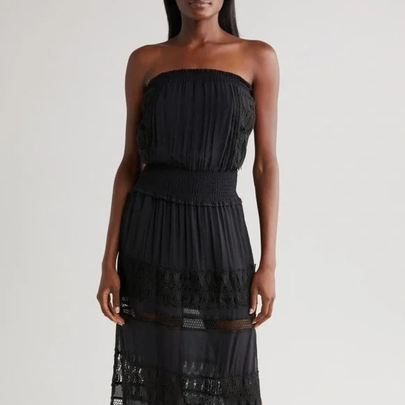 Elan | Swim | Elan Lace Strapless Coverup Maxi Dress | Poshmark